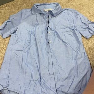 Loft shirt sleeve chambray button up top